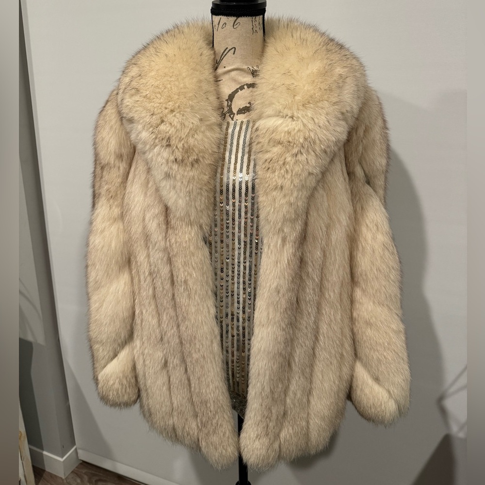 Blue Fox Fur Coat